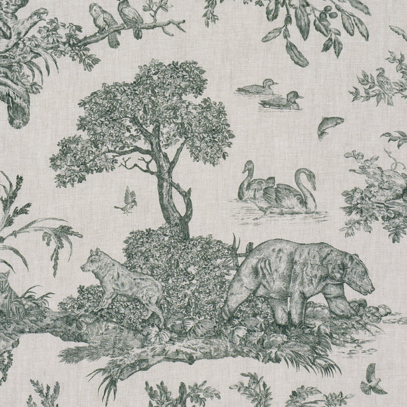 Western Toile Fabric, Forest
