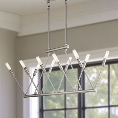 10 - Light Dimmable Kitchen Island Square / Rectangle Chandelier