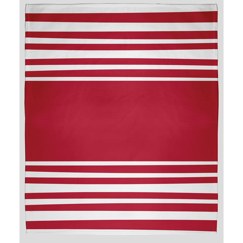 Jeté en molleton Stripe A Balance, L 60 po x L 80 po, 1.95, Rouge