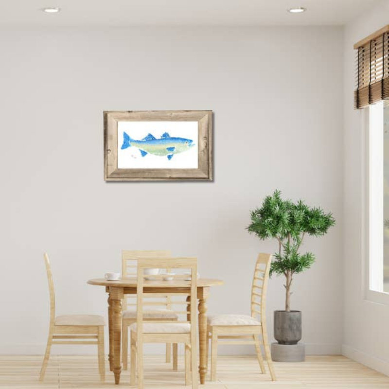 «Striper», reproduction encadrée, art mural Gyotaku