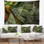 Tapisserie floral vert et jaune brillant-28487236