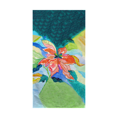 Serviette de plage pêche Poinsettia