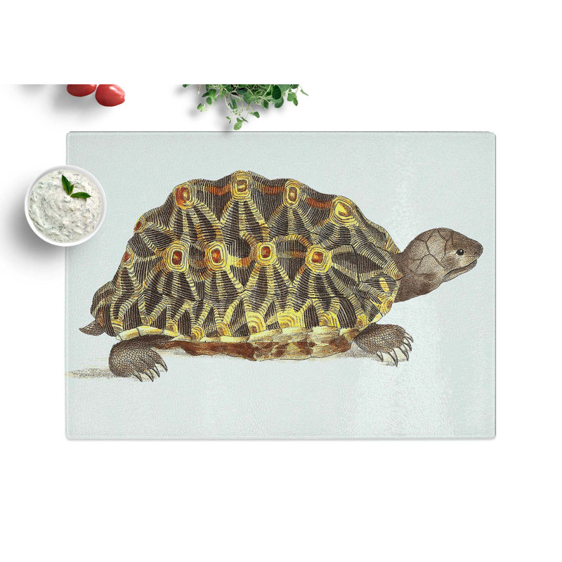 Tempered Glass Tortoise by George Shaw Chopping Board, 28.5 cm x 20 cm