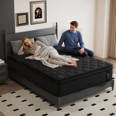 14'' Medium-firm Hybrid Mattress with Cooling Gel Memory Foam Pocket Springs Bed-in-a-Box
