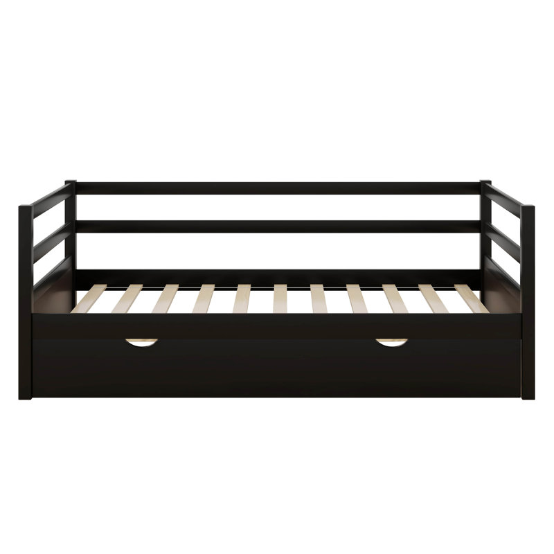  Lit de jour Kanin avec lit gigogne, taille simple, Espresso