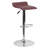 Murphy Vinyl Adjustable Height Barstool with Solid Wave Seat and Chrome Base-833214619