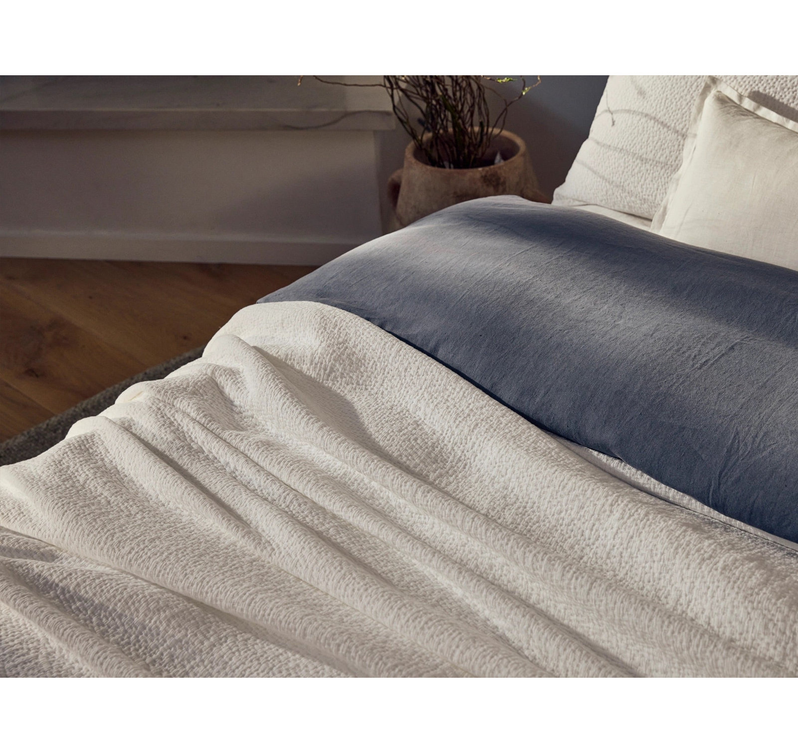 Cascade Cotton Coverlet, Alpine White, Twin Coverlet