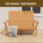 Modern Adirondack Outdoor Loveseat With Side Table, Weather-Resistant Patio Seating Set For Backyard Comfort-114065146