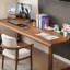 Bureau d'écriture rectangulaire en bois massif brun noisette-118619001