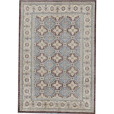 Ziegler Wool Oriental Area Rug in Brown/Beige/Blue