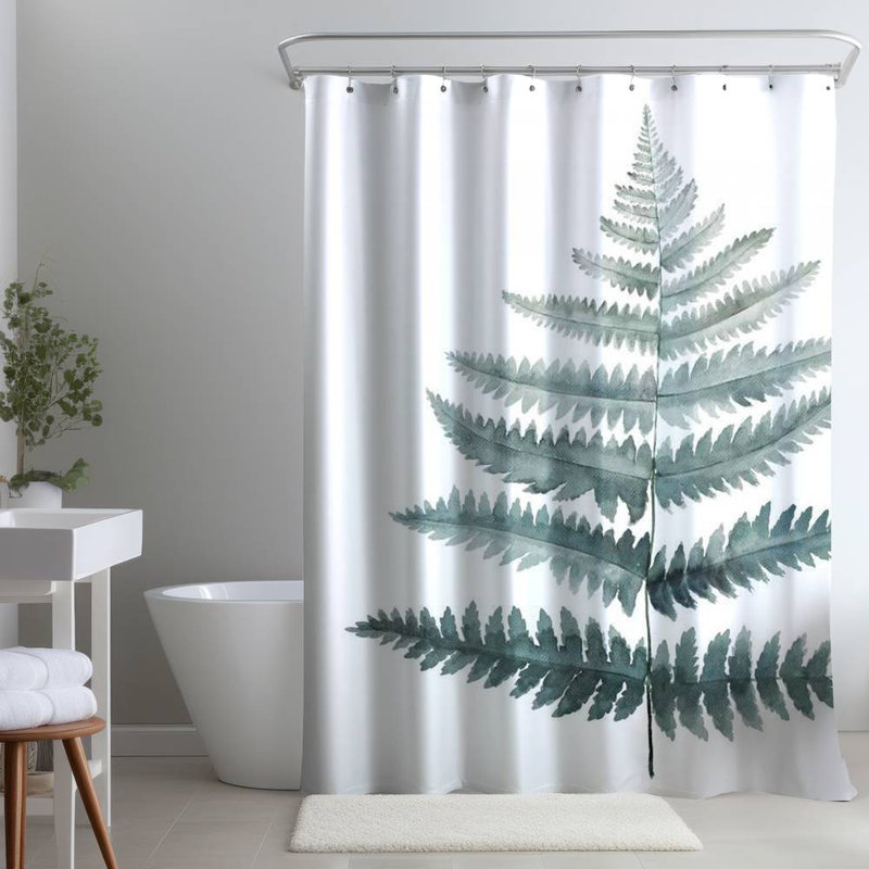 Shower Curtain FL310 – Polyester Shower Curtain, Dye Sublimation Print, 71" W × 74" L