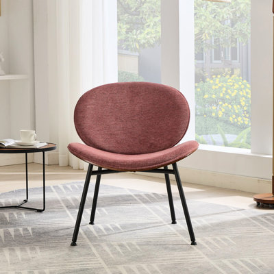 Mid-Century Style Chair, Comfortable Back Support, Walnut Frame, Fits Primary Living Space, 14.1 In. Package Width Modern Chair, High Sponge, Elegant Appearance, Home Decor