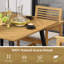 Square Acacia Outdoor Dining Table With Umbrella Hole , 107cm cm W 107cm cm D