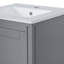 Meuble-lavabo de 20 po avec lavabo en céramique, porte à fermeture douce, tablette réglable en forme de U, support de rangement pour porte, armoire autoportante moderne pour les petites salles de bain-910355957