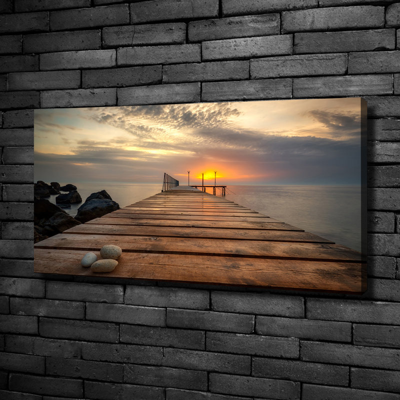 Wooden Pier - Wrapped Canvas Print