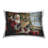 Cheerful Santa Reading Outdoor Printed Pillow by Imagine It Images