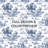 French Country Bedding Set Of 3 - Blue Classic Toile Duvet Cover And Throw Pillow Set-124288728