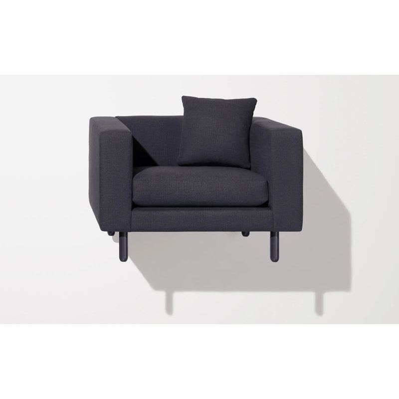 Mono Armchair, Charcoal, Afton Grey Basketweave