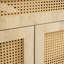 Meuble-lavabo de 30 pouces: portes en rotin tissé à la main, pieds en bois massif