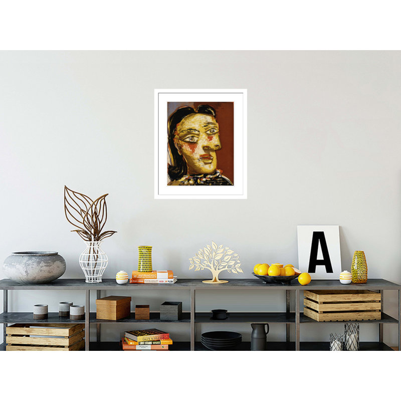Tête de femme n ° 4 par Pablo Picasso, impression giclée sur cadre, H 27,94 po x l 23,5 po