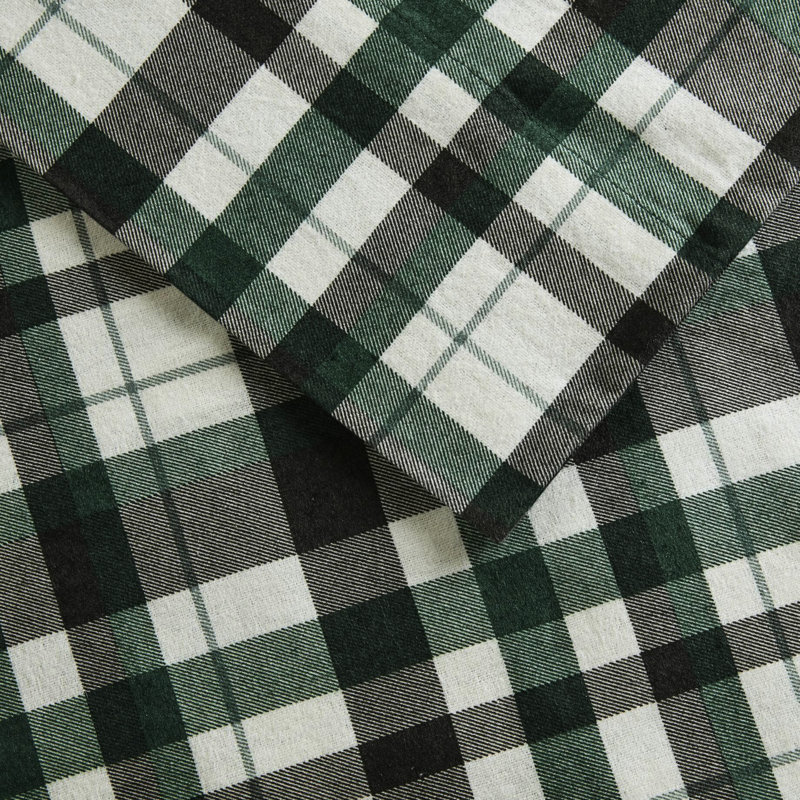 Ensemble de draps en flanelle 100% coton, 4 pièces