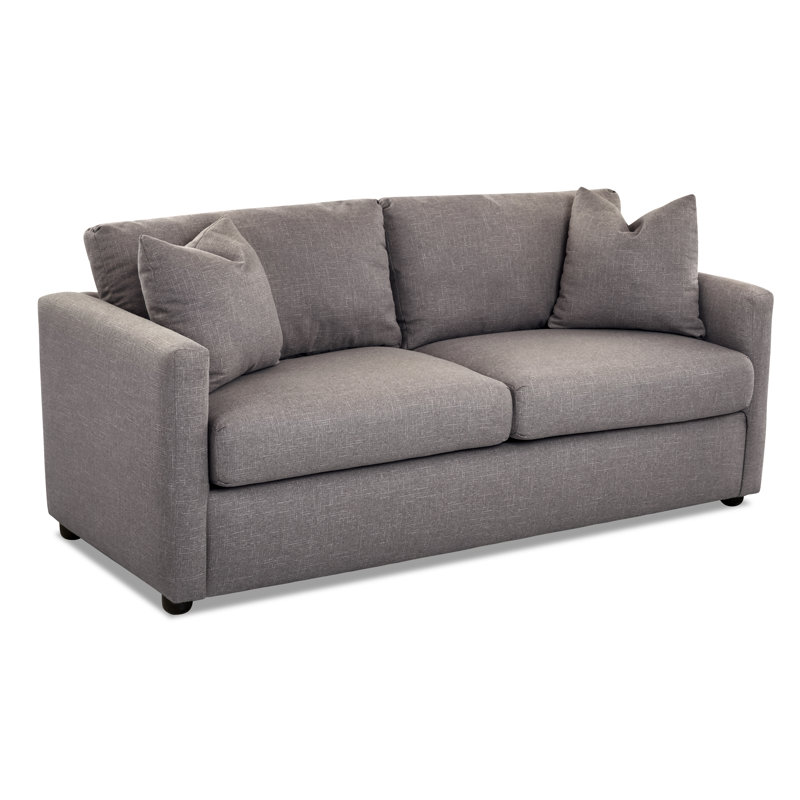 Godwin Upholstered 75'' Sleeper Sofa, Macc Gray Textured Linen
