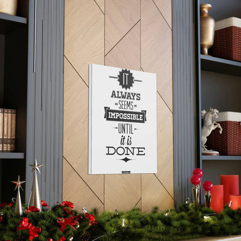 Décoration murale inspirante, art impossible jusqu'à ce qu'il soit fait, H 30 po x l 24 po
