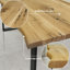 Marquand Oak Solid Wood Top Metal Base Dining Table-1287820090-1287820037