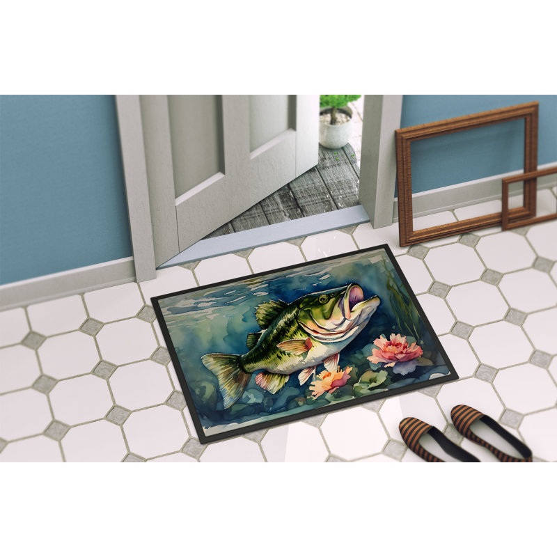 Largemouth Bass Doormat, L 24 po x L 36 po
