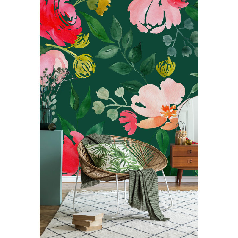 Murale florale, L 8,33 pi x L 8,33 pi