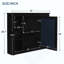 Armoire de rangement murale pour salle de bain, armoire à pharmacie, armoire de salle de bain moderne avec miroir, armoire à miroir avec 6 tablettes ouvertes (meuble-lavabo non inclus)-2123653107