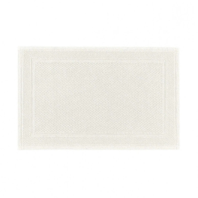 Bee Waffle Bath Rug, 20" W x 31" L, Snow