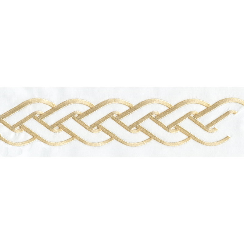 Sandra Percale Flat Sheet, Seashell/White, Queen