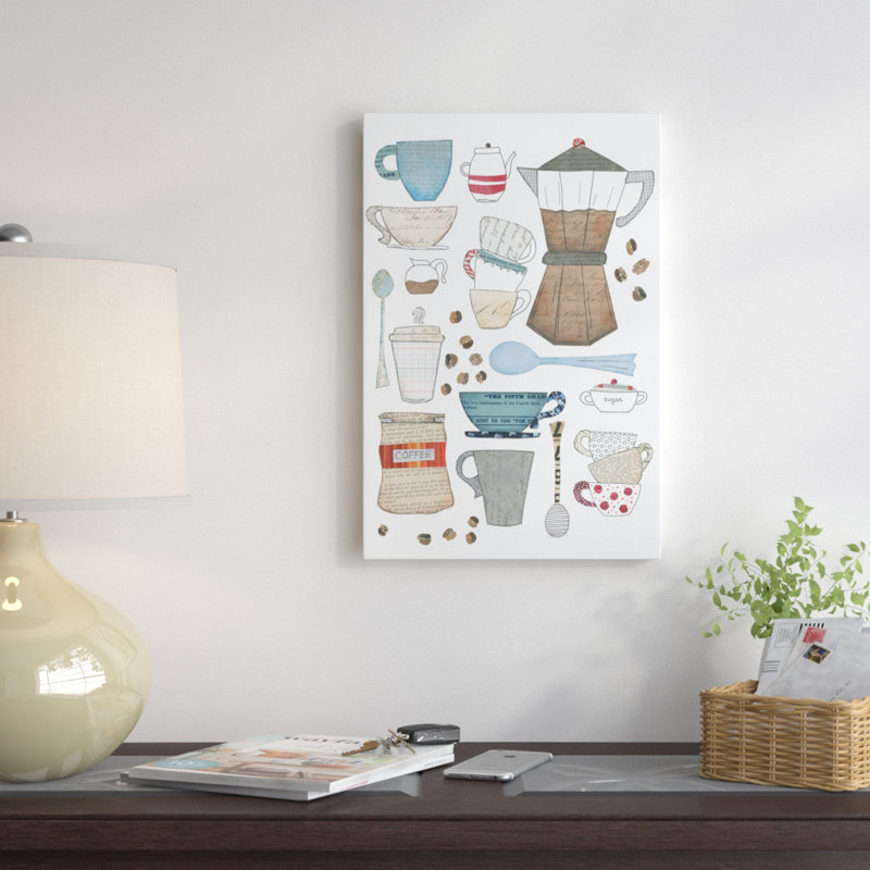 «Coffee Chart I», impression sur toile, H 18 po x l 12 po x P 1,5 po, Pas de tapis, Toile tendue