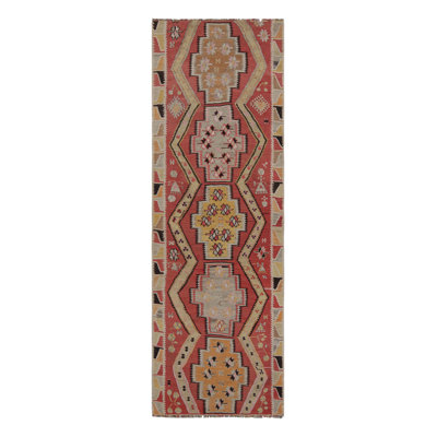 One-of-a-Kind 4' X 12' Hand Knotted Area Rug