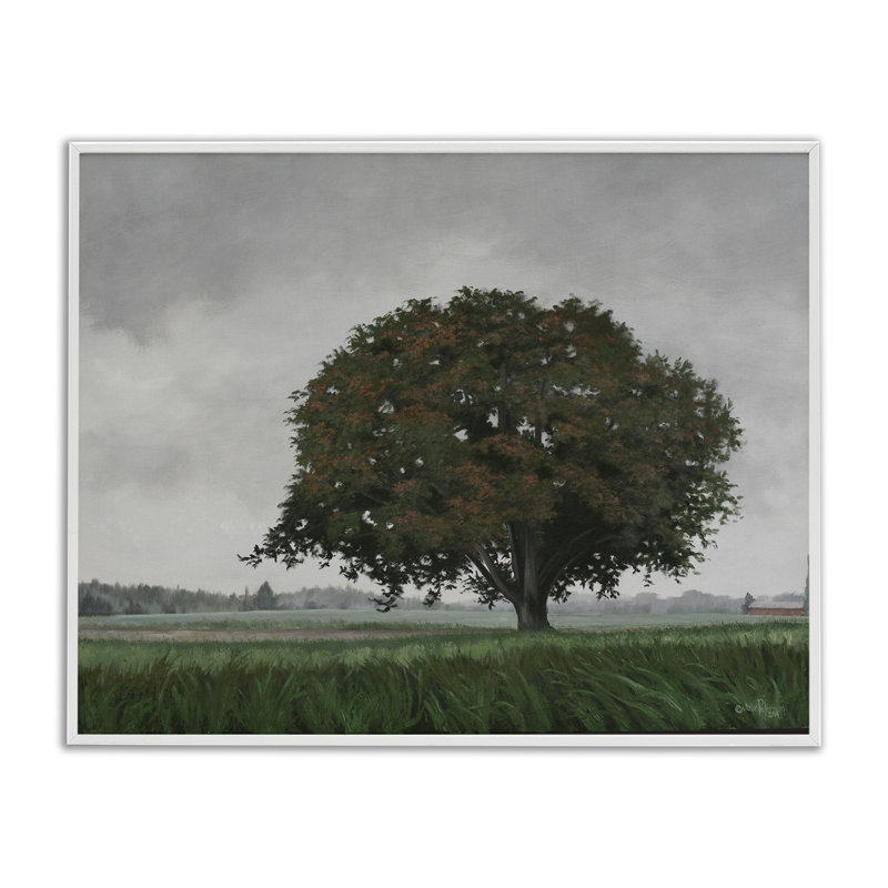 Giclée encadrée d'un arbre solitaire, design par Julie Peterson, H 11 po x l 14 po