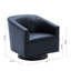 Fauteuil demi-tonneau pivotant en simili cuir Hall-687123747