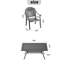 Élégant ensemble de salle à manger de patio en aluminium coulé 7 pièces au design peu encombrant