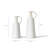 Handmade White Metal Decorative Vase  for Home Decor(Set of 2)