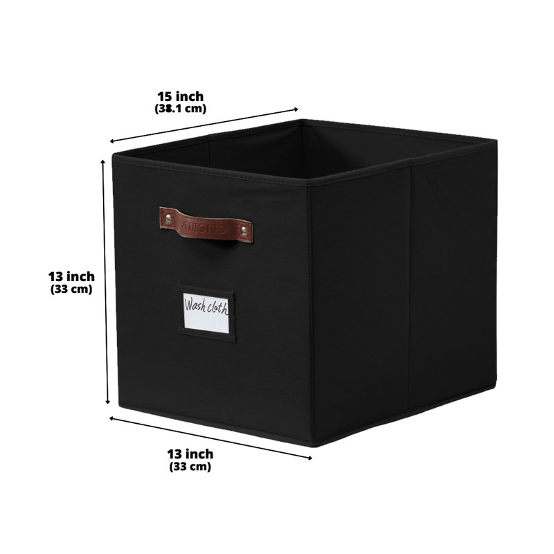 Fabric Storage Bin Set, Black