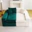 Canapé-lit multifonctionnel en velours à méridienne double White & Greenturtle-267142272