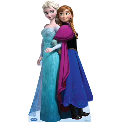 Accroche en carton congelé elsa and anna-disney