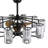 Ferris 36'' 10 - Light Dimmable Crystal Ceiling Fan with LED Lights and Remote Control-493983253