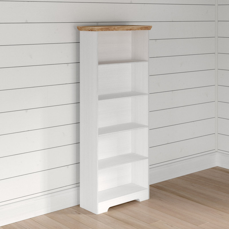 Plevna 180cm H x 75cm W Standard Bookcase, White/Oak