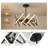Jamoy 12 - Light Acrylic and Aluminium Dimmable LED Sputnik Modern Linear Chandelier