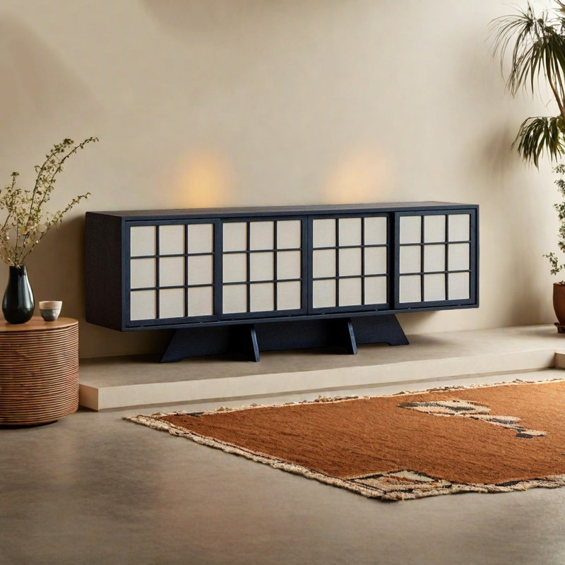 French style rattan TV stand