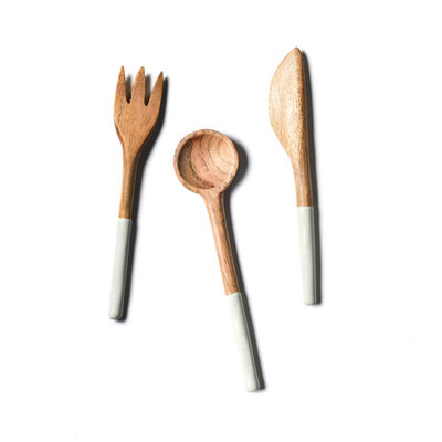 Ensemble d'ustensiles de base en bois 3 pièces