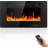 Recessed & Wall Mounted Electric Fireplace, Heater with Remote, Timer, Adjustable Flame Color, 750W/1500W - Black-2039179667