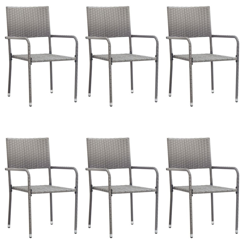 Gra Rectangular 6 - Person 200Cm Long Dining Set, Anthracite