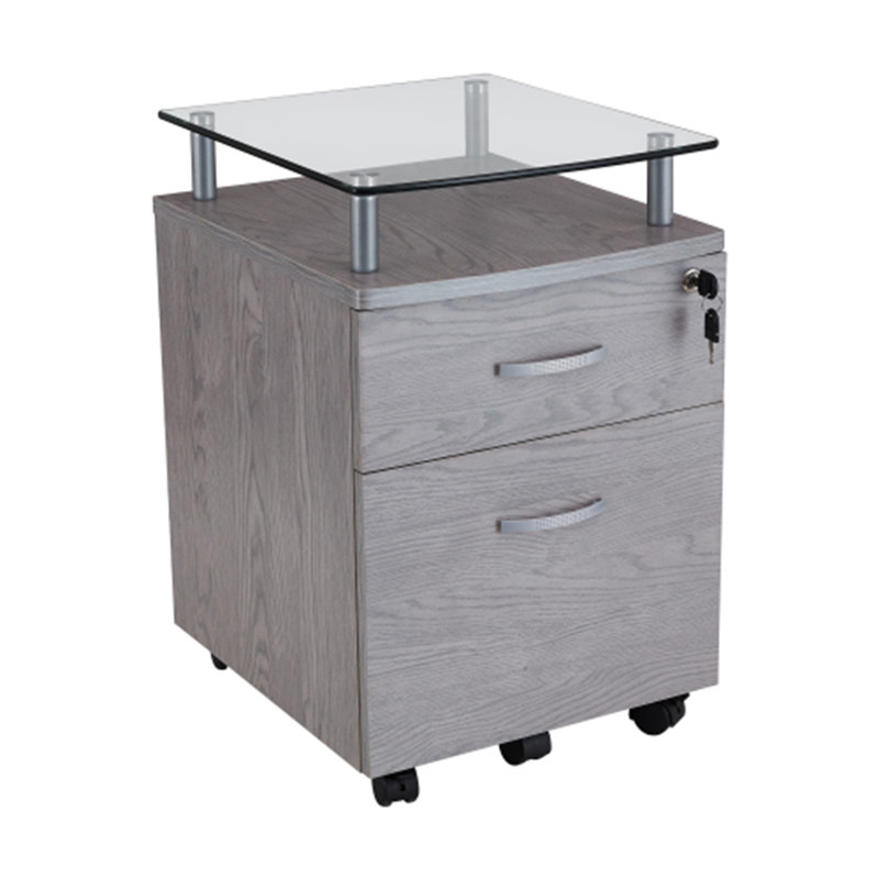 Armoire de rangement à 2 tiroirs Sadik, Gris
